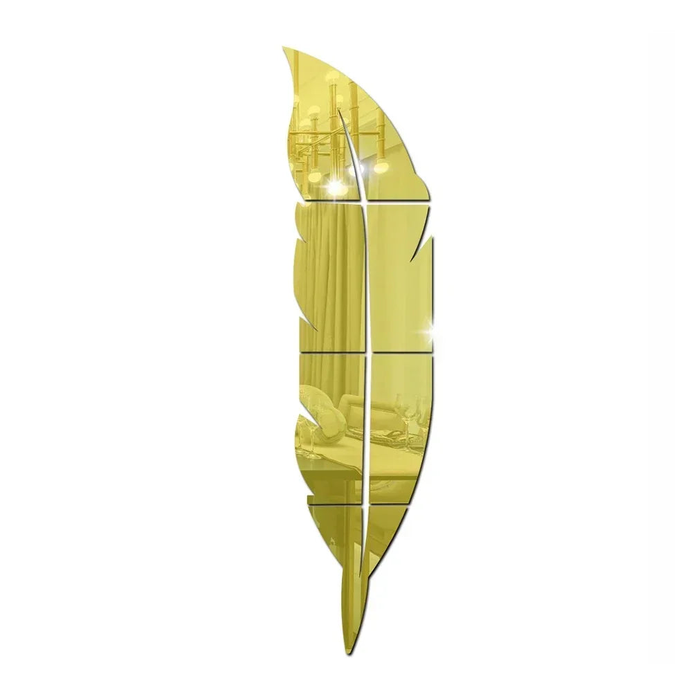 Feather Mirror Wall Art