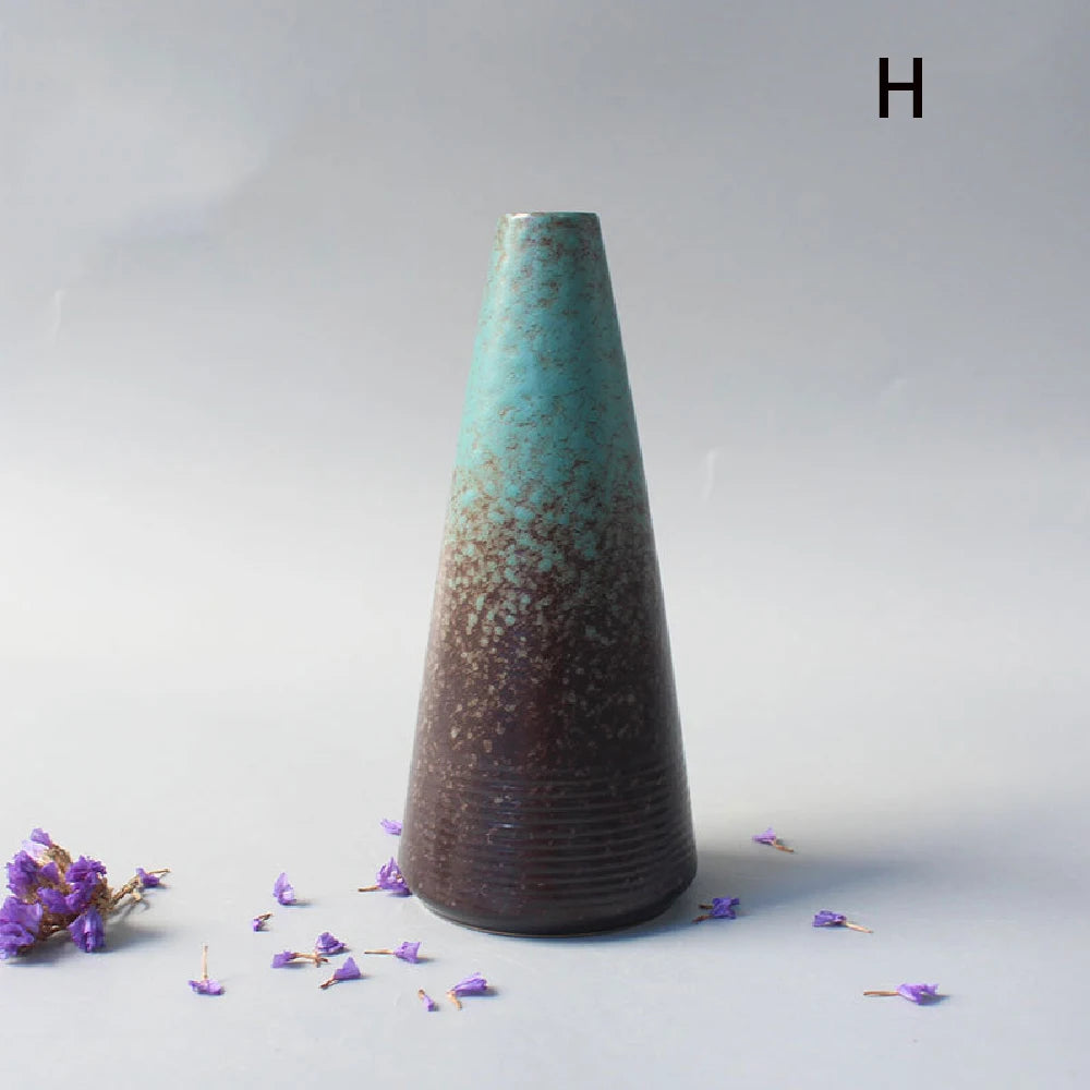 Japanese Black Ceramic Vase