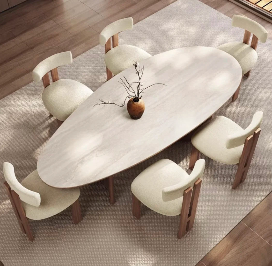 Modern Oval Dining Set