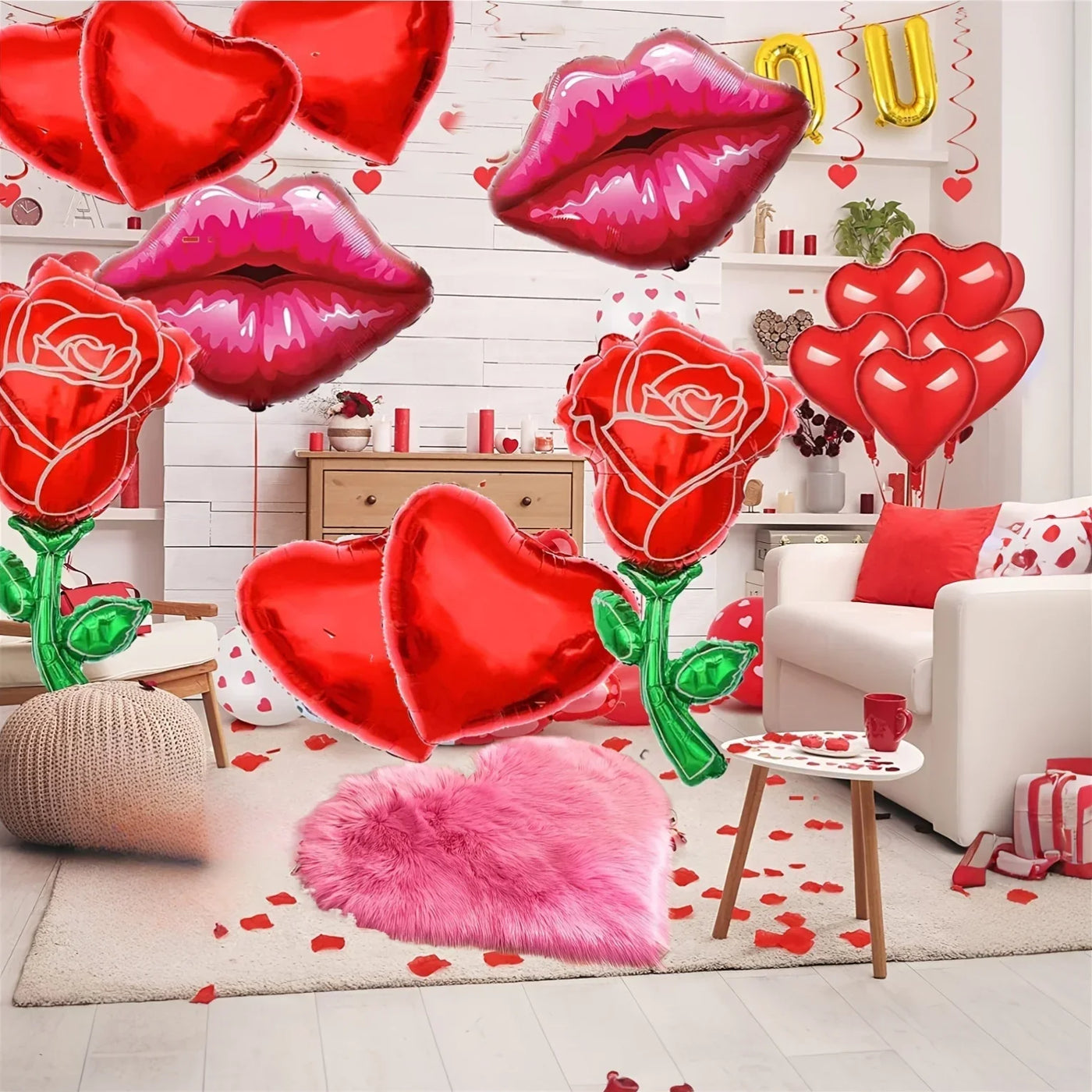 Heart Shaped Plush Rug
