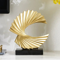 Golden Abstract Art Sculpture