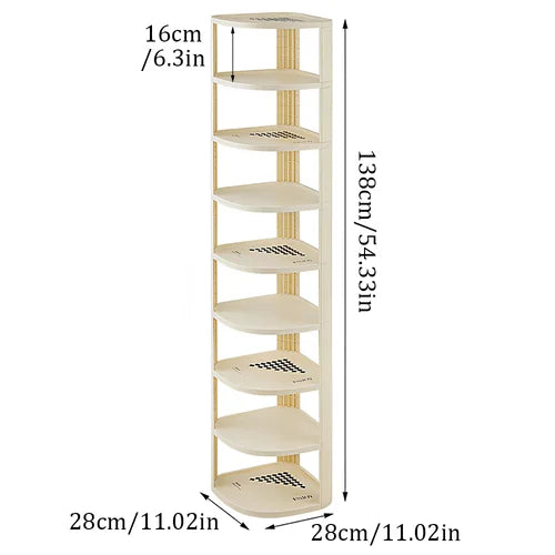 Tall 3-9 Tier Shoe Rack with Adjustable Shelves - Closet Organizer for Shoes & More