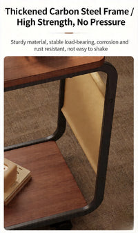 C Shaped Side Table 2-Tier Open Storage 60KG Load Capacity Versatile End Table with Storage Bag for Living Room Bedroom Office
