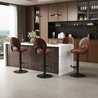 Adjustable Leather Bar Chair