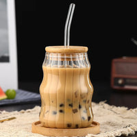 Bamboo Lid Glass Tumbler