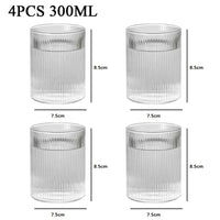Vertical Ribbed Drinking Glass