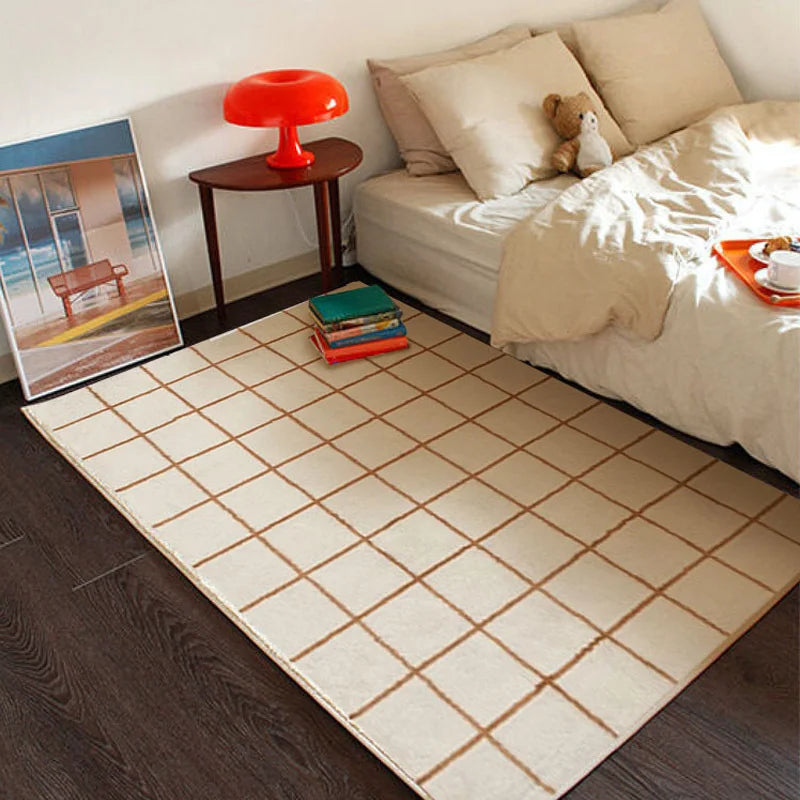 Retro Checkerboard Plush Rug