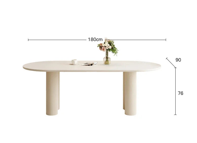 Oval Stone Dining Set
