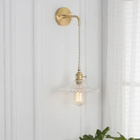 Brass Glass Wall Sconce