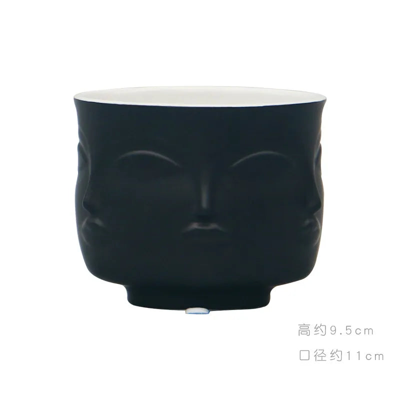 Sculptural Face Ceramic Vase