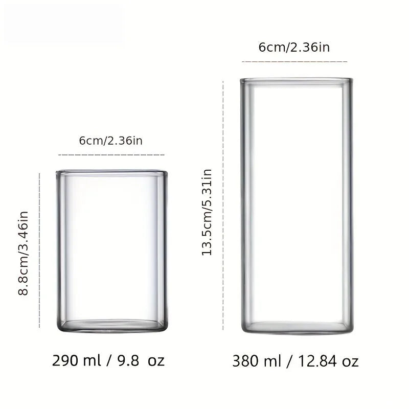 Square Iced Coffee Glass