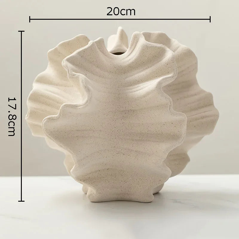 Wrinkled Abstract Ceramic Vase