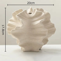 Wrinkled Abstract Ceramic Vase