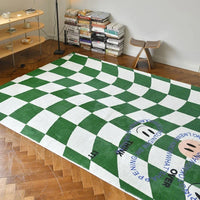 Retro Checkerboard Plush Rug