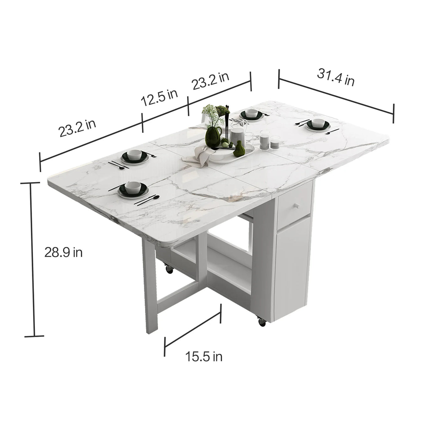 Foldable Dining Table Set