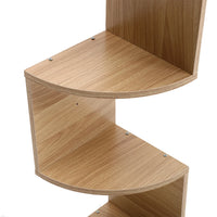 Haodirect 3/5 Layer Wooden Corner Shelf Living Room Bedroom Bookcase Floating Corner Shelf Modern Simple Home Decoration