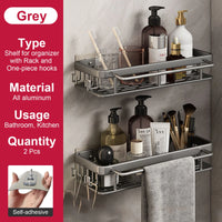 Rust-Resistant Bathroom Storage Shelf