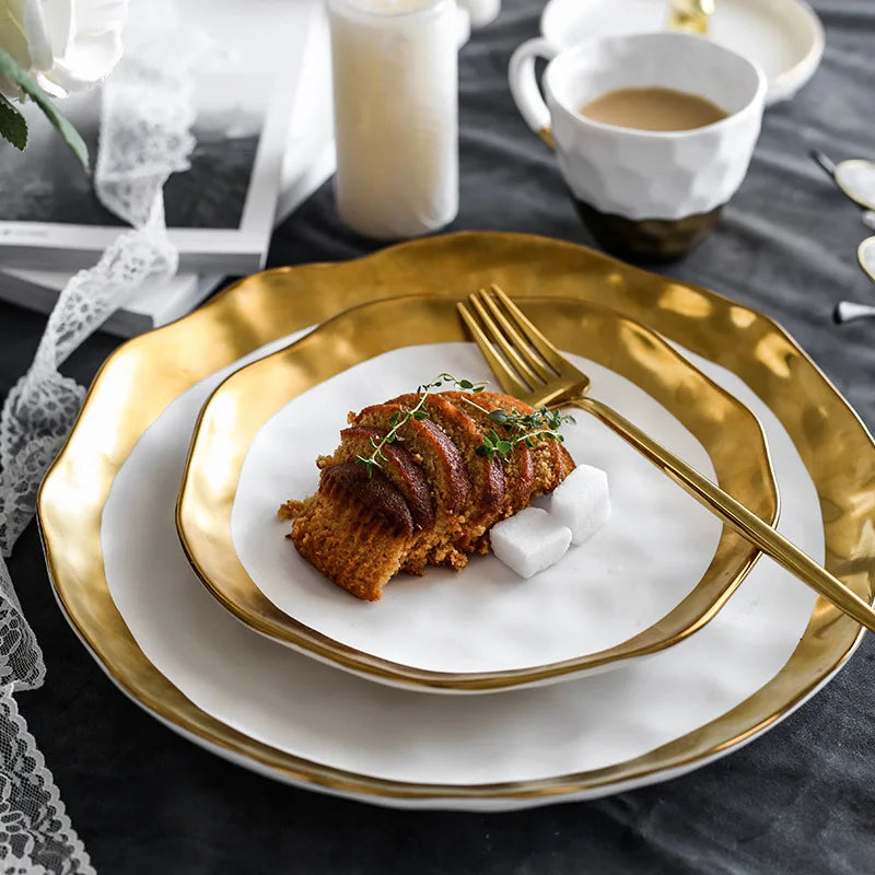 Gold Rim Porcelain Plate