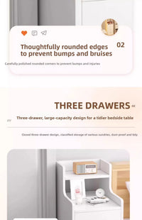 Bedside table Extremely narrow bedside crevice shelf bedside side low cabinet