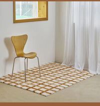 Modern Plaid Plush Rug