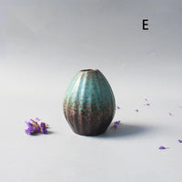 Japanese Black Ceramic Vase