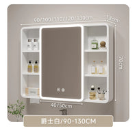 Corner Round Aluminium Mirror Cabinet – Wall Mounted Bathroom Storage