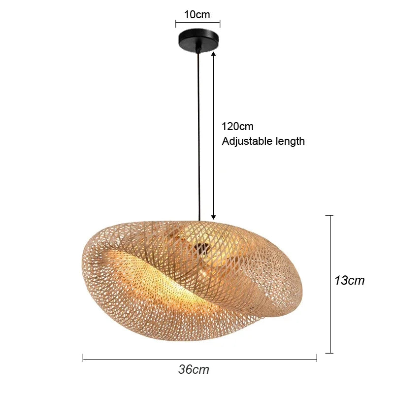 Handwoven Rattan Pendant Light