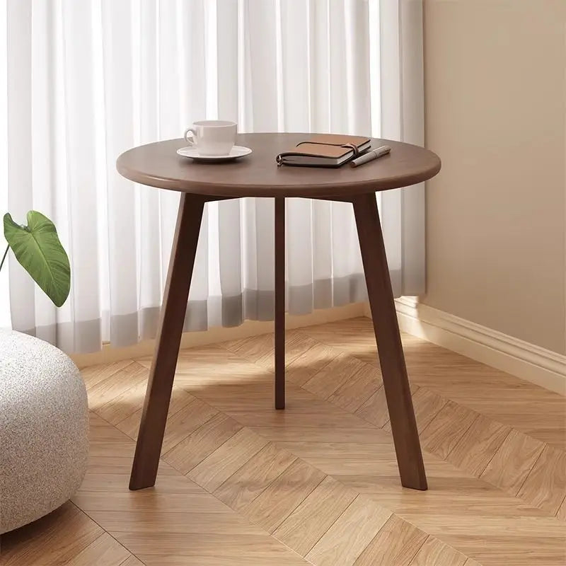 Rubber Wood Round Coffee Table