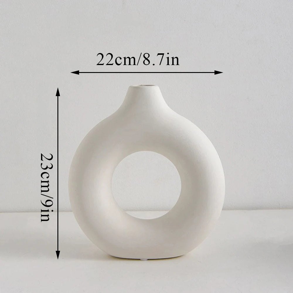 Hollow Circle Decorative Vase