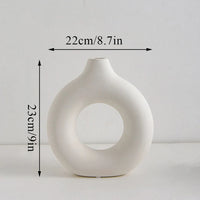 Hollow Circle Decorative Vase