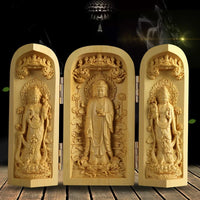 Carved Boxwood Buddha Statue
