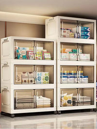 Large Capacity Multifunction Folding Storage Cabinet Dustproof Wardrobe Closet Organizer Easy-to-Install Storage Boxes