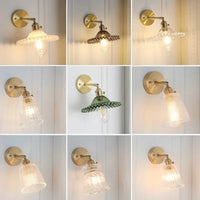 Brass Glass Wall Sconce