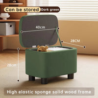 Upholstered Storage Ottoman Stool