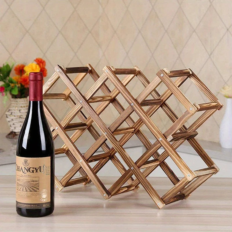 Collapsible Wooden Wine Rack