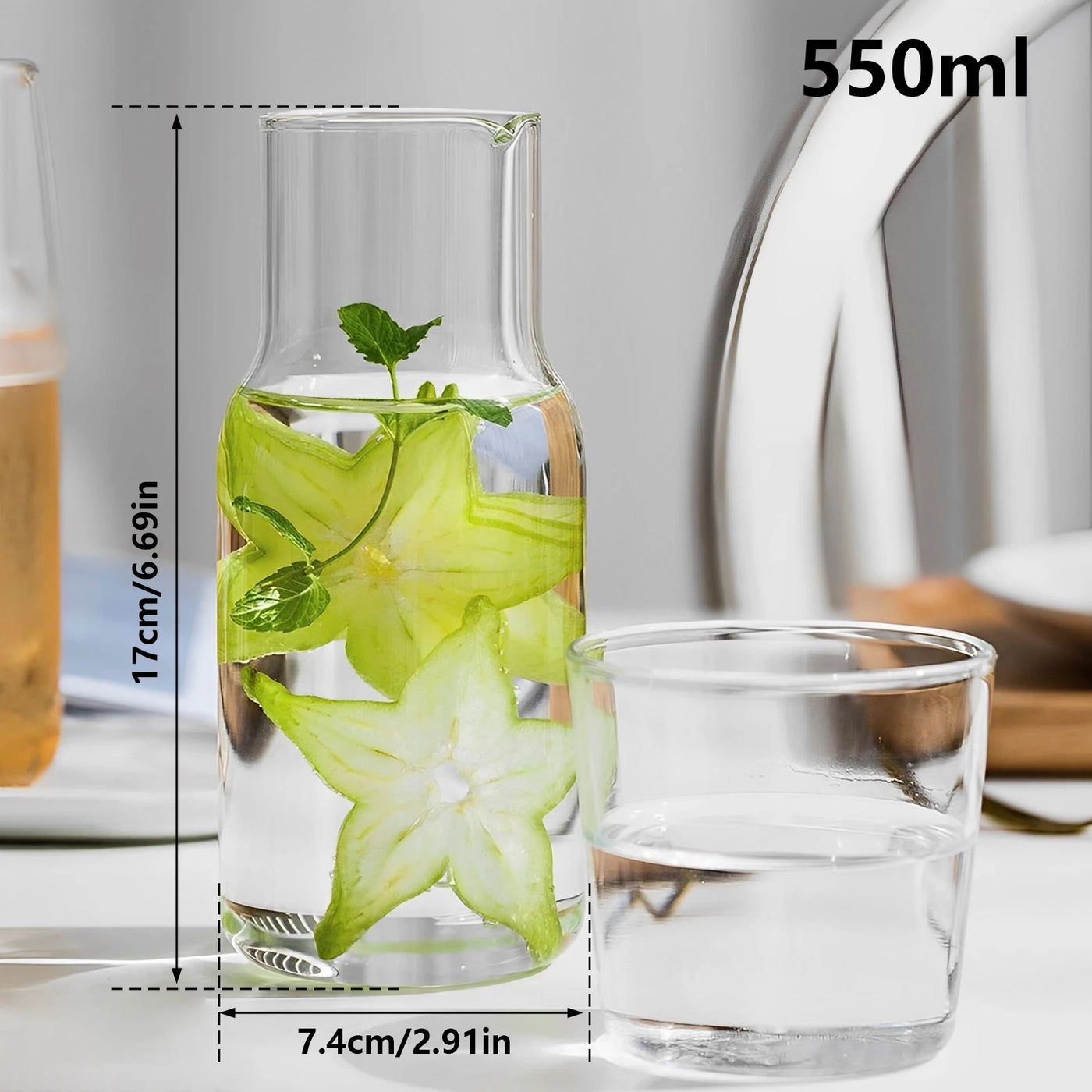 Bedside Glass Carafe Set