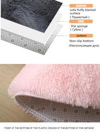 Round Fluffy Bedroom Rug