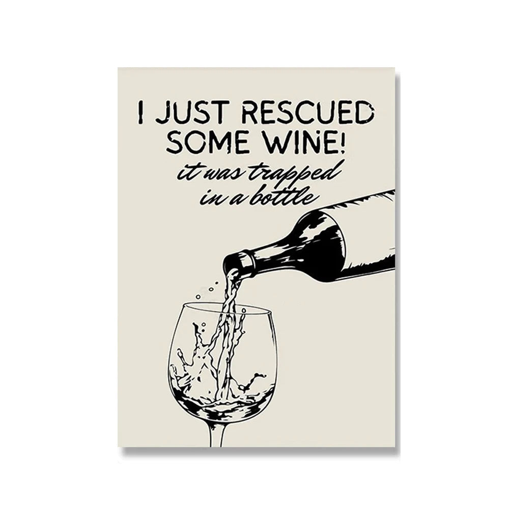 Wine Cheese Kitchen Canvas