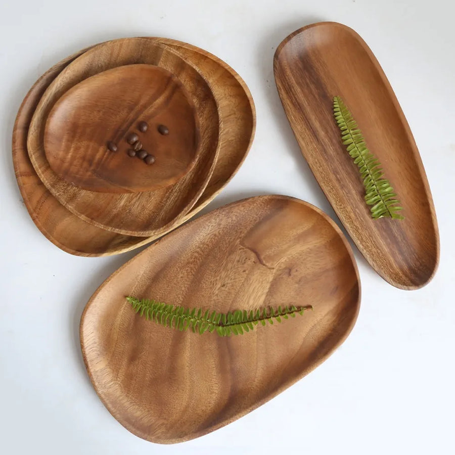 Irregular Solid Wood Tray