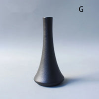 Japanese Black Ceramic Vase