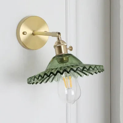 Brass Glass Wall Sconce