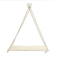 Rustic Wooden Rope Shelf