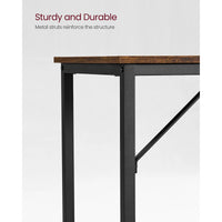 VASAGLE Computer Desk, Small Office Desk and Workstation, Work Desk for Home Office, Study, Bedroom, 50 x 100 x 76 cm