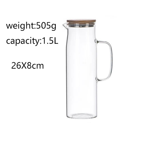 Bamboo Lid Glass Kettle