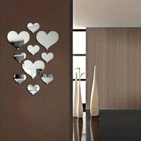 Heart Mirror Wall Stickers