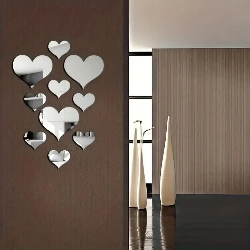 Heart Mirror Wall Stickers