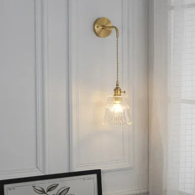 Brass Glass Wall Sconce