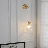Brass Glass Wall Sconce
