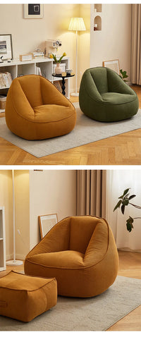 Bean Bag Lazy Corduroy Comfortable Sofa Single Bed Tatami Bedroom Balcony Casual Lightweight Small Sofa Living Room 2024 New