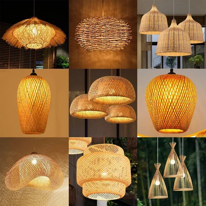 Handwoven Rattan Pendant Light